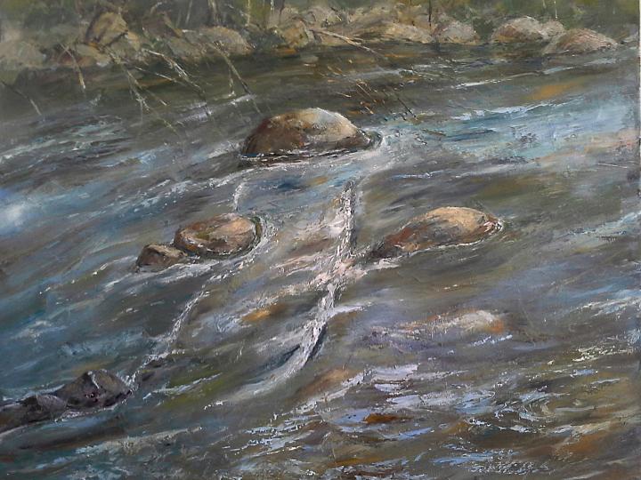 Stream. Oil on canvas 30x24