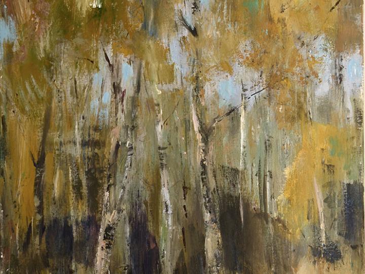 Birchwood. Acrylic on canvas 16x20