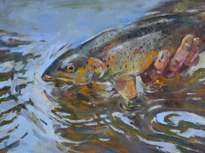 Release #2. Oil on canvas 24”x 12”