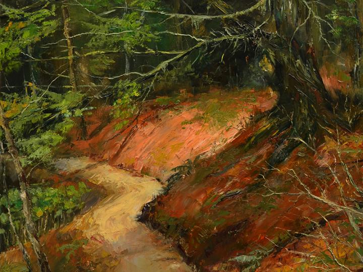 Rainforest Trail. Oil on canvas 24x36