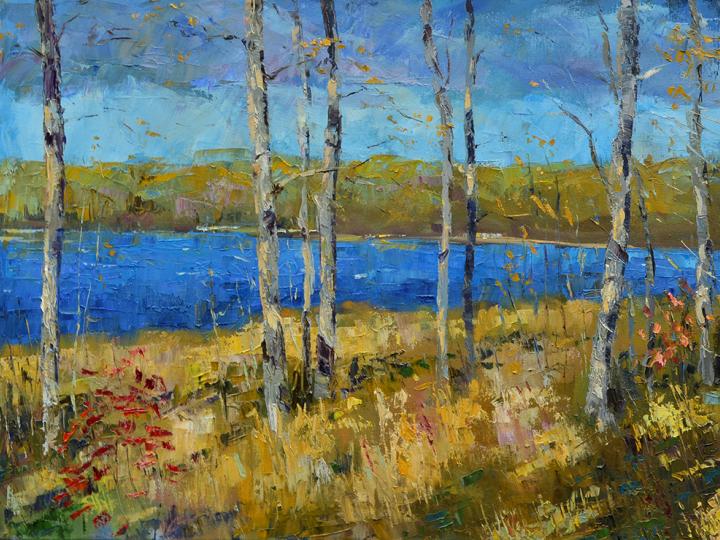 Twееn Lakes, Alberta. Oil on canvas 18X24